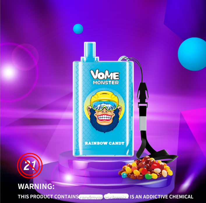 Tornado Vape Schweiz | RandM Vome Monster 00P2277 10000 Airflow Control Vape Pod Gerät 1St üppiges Eis